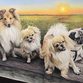 Pepsy, Joy, Jelly & Kenzo - Format 60x40 cm